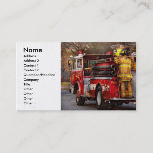 Feuerwehrmann - Metuchen Feuerwehr Visitenkarte