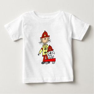 Feuerwehrmann mit Dalmatiner-T-Shirts und Geschenk Baby T-shirt