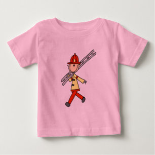 Feuerwehrmann mit Leiter T-Shirts und Geschenke