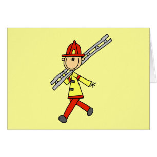 Feuerwehrmann mit Leiter T-Shirts und Geschenke
