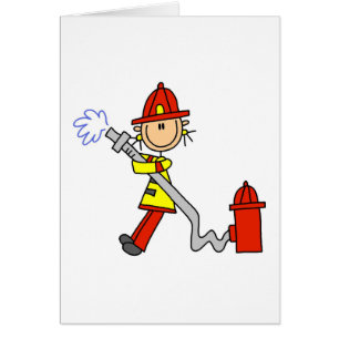 Feuerwehrmann mit Schlauch T-Shirts und Geschenke