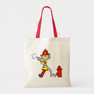 Feuerwehrmann mit Schlauch T-Shirts und Geschenke Tragetasche