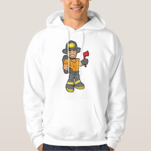 Feuerwehrmann mit x hoodie