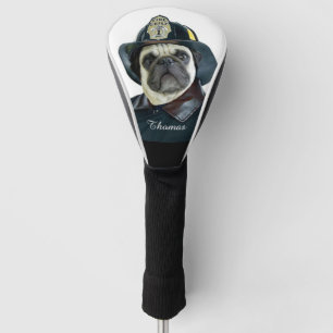 Feuerwehrmann-Mopshundegolf-Kopfabdeckung Golf Headcover