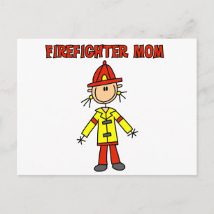 Feuerwehrmann-Mutter T-Shirts und Geschenke Postkarte