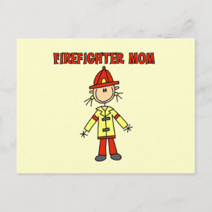 Feuerwehrmann-Mutter T-Shirts und Geschenke Postkarte