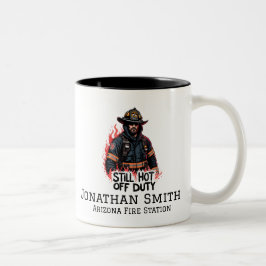 Feuerwehrmann oder Feuerwehrmann Lustige Sprüche Zweifarbige Tasse