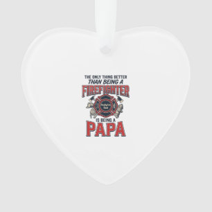 Feuerwehrmann Papa Vintage Gravur Shirt Design_1 Ornament