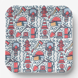 Feuerwehrmann Pappteller