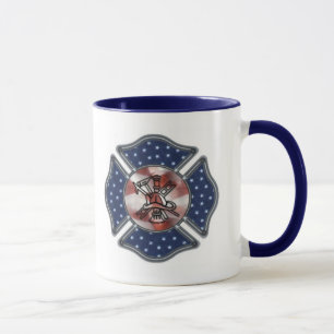 Feuerwehrmann patriotisch tasse