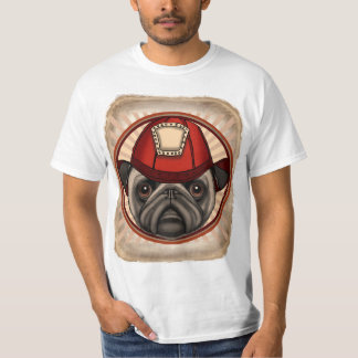 Feuerwehrmann Pug T-Shirt