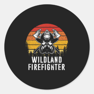 Feuerwehrmann Reto Sunset Feuerwehrmann Runder Aufkleber