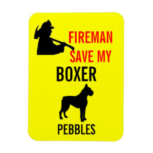 Feuerwehrmann Rettete meinem Boxer-Hund Brandsiche Magnet