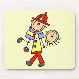 Feuerwehrmann-Rettungsshirt und Geschenke Mousepad