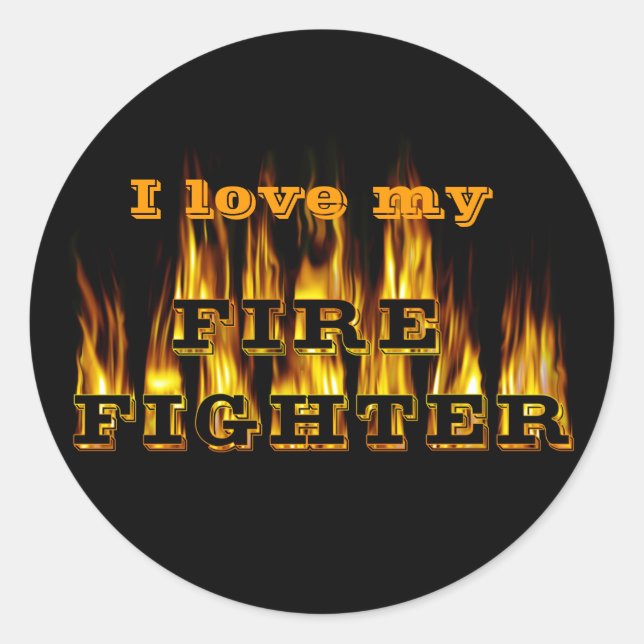 Feuerwehrmann Runder Aufkleber (Vorderseite)