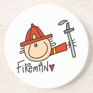 Feuerwehrmann Sandstein Untersetzer