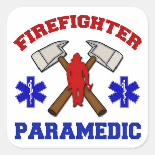 Feuerwehrmann-Sanitäter Quadratischer Aufkleber