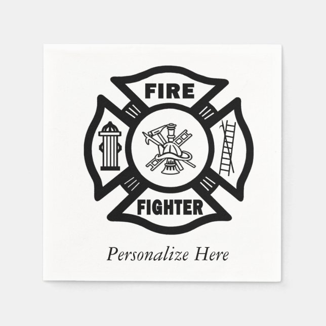 Feuerwehrmann Serviette (Vorderseite)