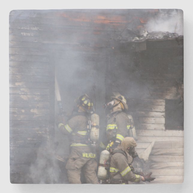 Feuerwehrmann Steinuntersetzer (Vorderseite)