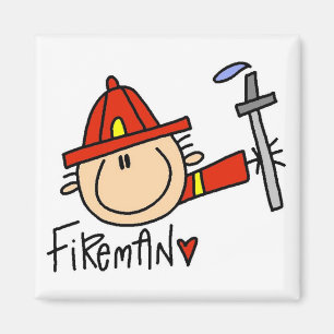 Feuerwehrmann-T-Shirts und Geschenke Magnet