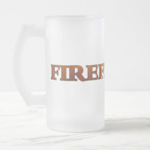 Feuerwehrmann-Tasse Mattglas Bierglas