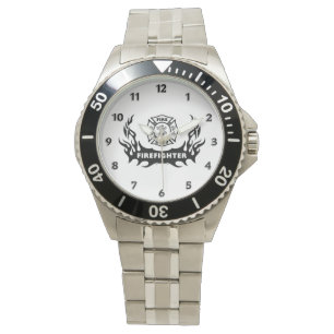 Feuerwehrmann-Tätowierung Armbanduhr