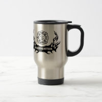 Feuerwehrmann-Tätowierungs-grafische Reise-Tasse
