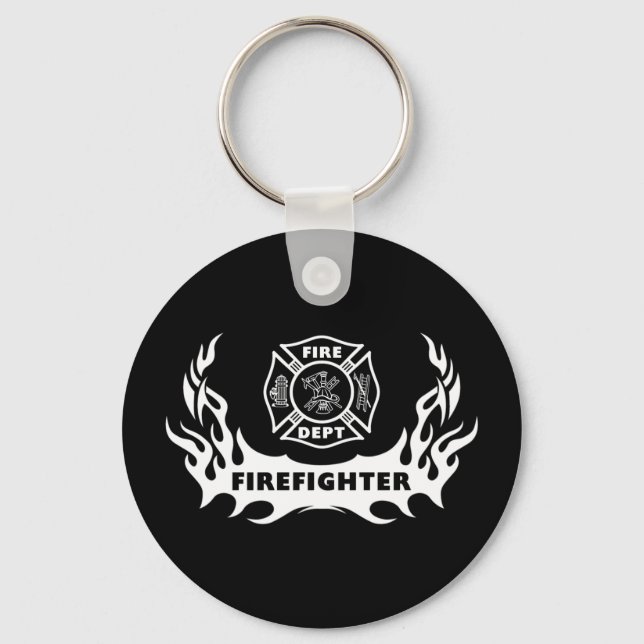 Feuerwehrmann Tattoo Schlüsselanhänger (Vorderseite)