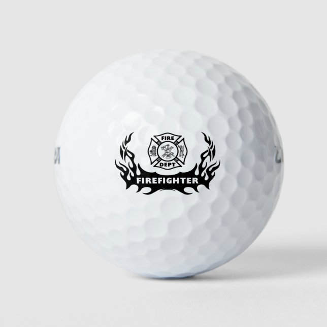 Feuerwehrmann Tattoos Golfball (Vorderseite)