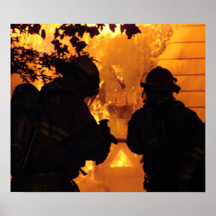 Feuerwehrmann-Team Poster