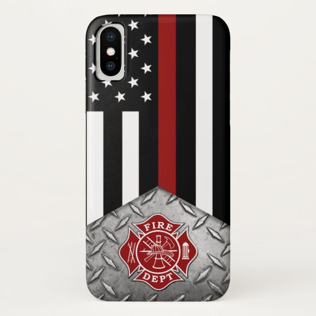 Feuerwehrmann Thin Red Line Case-Mate iPhone Hülle (Rückseite)