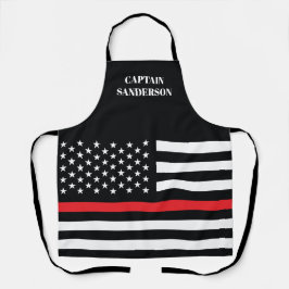 Feuerwehrmann Thin Red Line Flag American Fireman Schürze