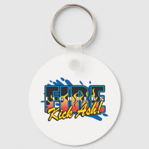 Feuerwehrmann-Tritt-Asche! Schlüsselanhänger