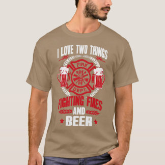 Feuerwehrmann und Bierdecke T-Shirt