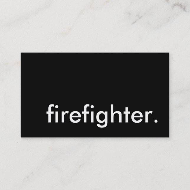 Feuerwehrmann Visitenkarte (Vorderseite)