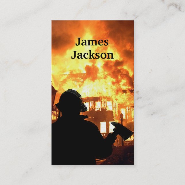Feuerwehrmann-Visitenkarten Visitenkarte (Vorderseite)