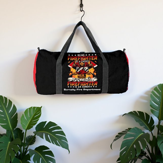 Feuerwehrmann Wahl Ruheständler Feuerwehrmann Ehre Duffle Bag (Von Creator hochgeladen)