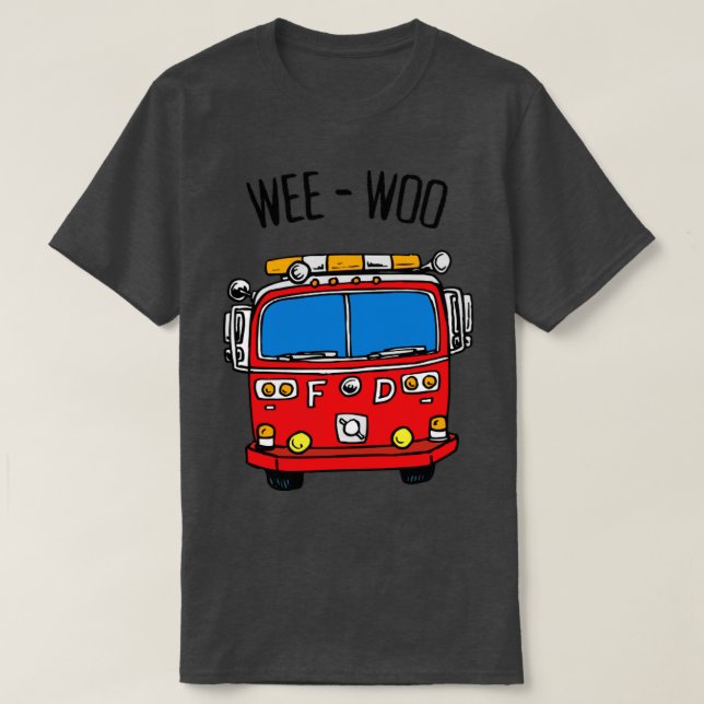 Feuerwehrmann Wee Woo T-Shirt (Design vorne)