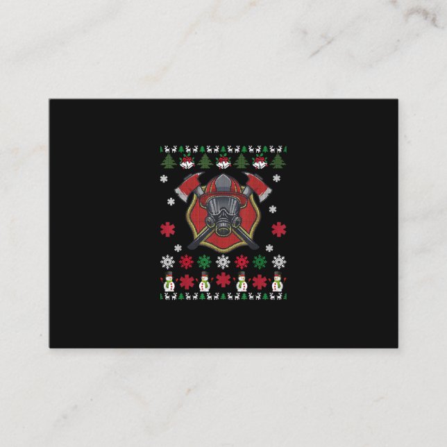 Feuerwehrmann Weihnachten Niedliche Lover Geschenk Visitenkarte (Vorderseite)