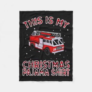 Feuerwehrmann Weihnachts-Pyjama - Feuerwehr lustig Fleecedecke