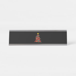 Feuerwehrmann Weihnachtsbaum Männer Frauen Schreibtischnamensplakette