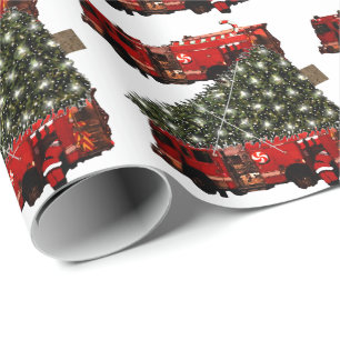 Feuerwehrmann Weihnachtsgeschenk Verpackungspapier Geschenkpapier