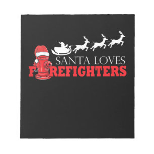Feuerwehrmann Weihnachtsgeschenke Weihnachtsmann F Notizblock