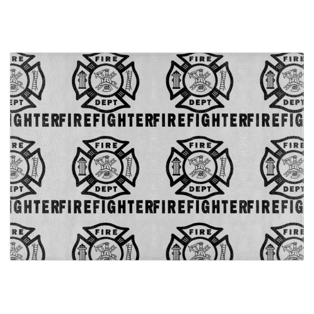 Feuerwehrmann-Zuhause Schneidebrett (Vorderseite)
