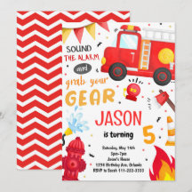 Feuerwehrmann zum Geburtstag Einladung