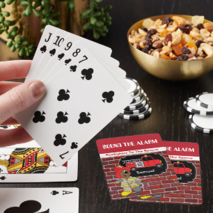 Feuerwehrmann zur Rettung Spielkarten