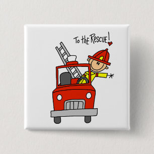 Feuerwehrmann zur Rettung T-Shirts und Geschenke Button