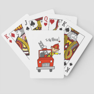 Feuerwehrmann zur Rettung T-Shirts und Geschenke Spielkarten