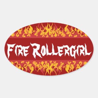 Feuerwehrmännchen Ovaler Aufkleber
