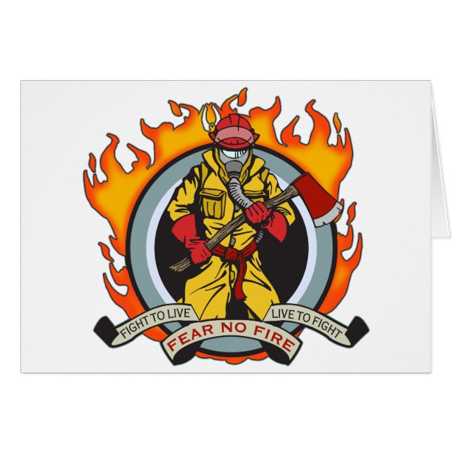 Feuerwehrmänner befürchten kein Feuer (Vorderseite (Horizontal))